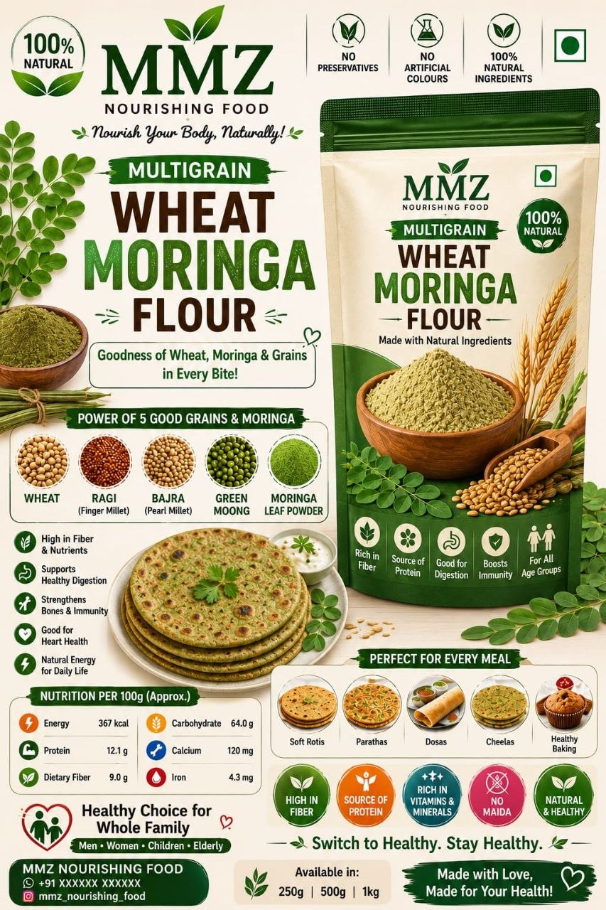 Multigrain Wheat Moringa Flour product information